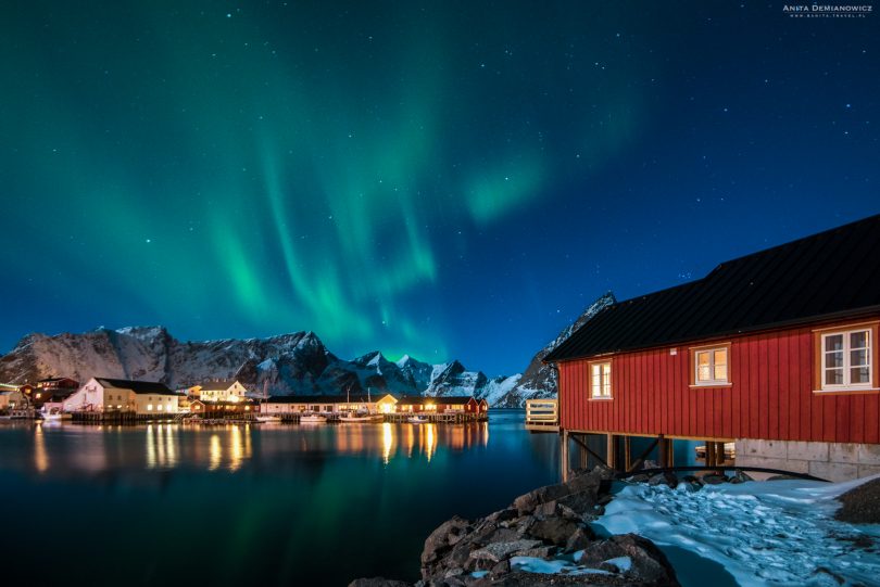 Zorza-polarna,-Norwegia